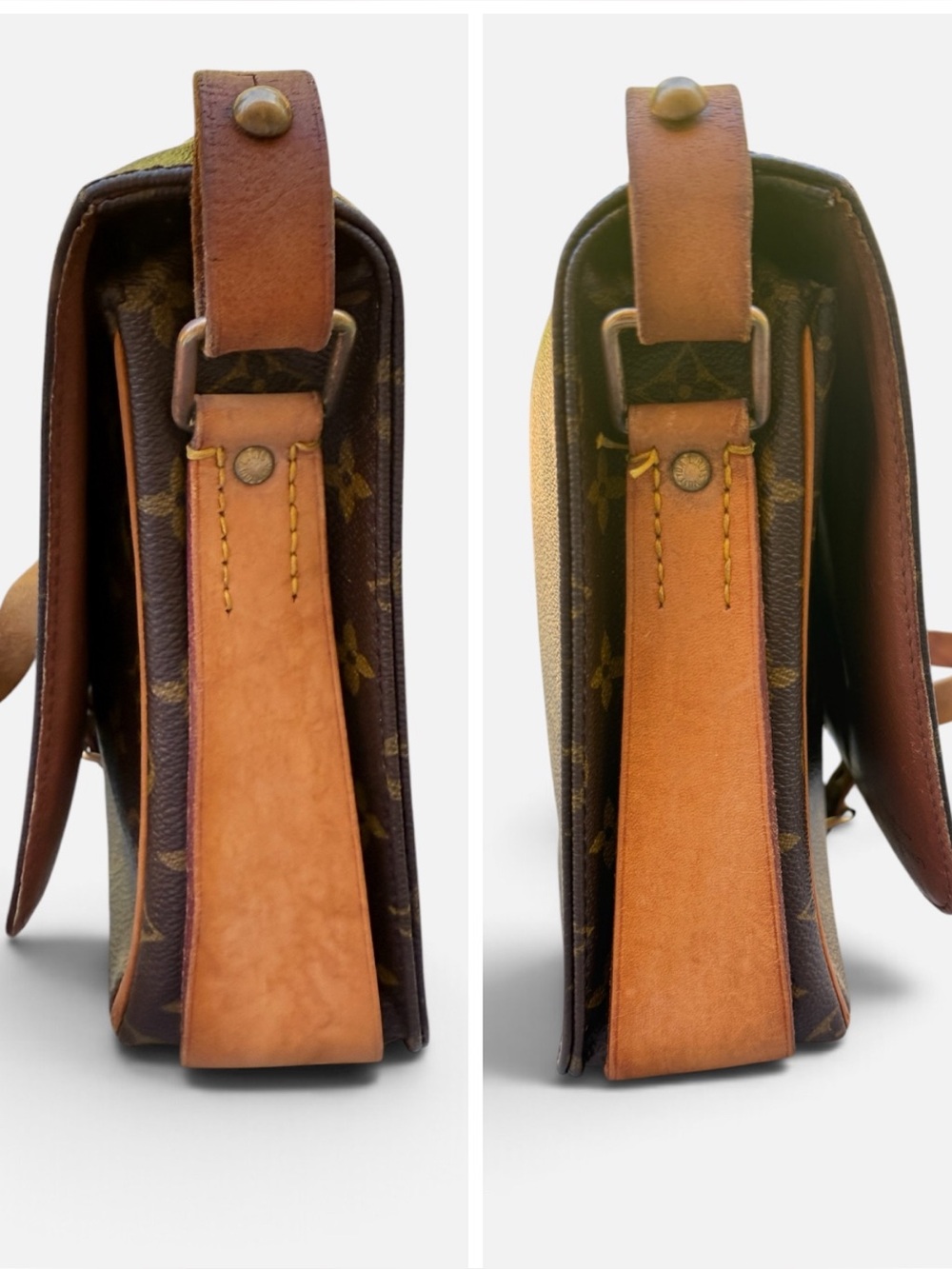 Louis Vuitton Vintage Monogram Cartouchiere GM Crossbody Bag SL881 🇫🇷 - Picture 10 of 16